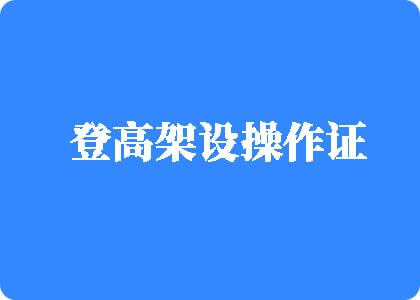 国产人跃。操比片登高架设操作证